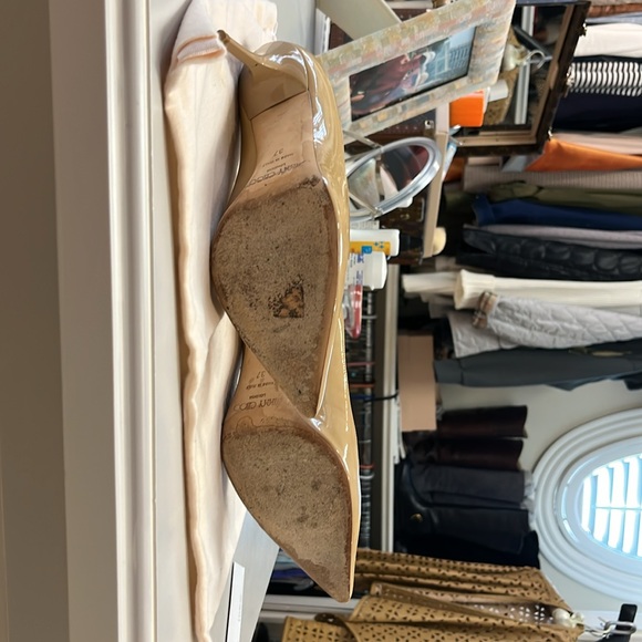 Jimmy Choo Cream Patent Leather Heels - Picture 6 of 6